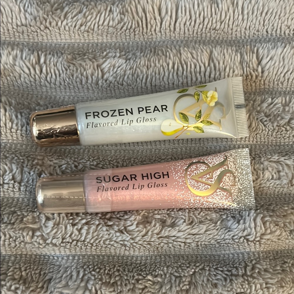Victoria's Secret Pink and White Lip Gloss Shimmer Set